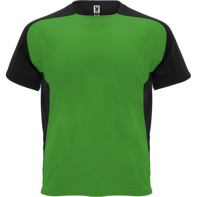 Roly Kinder/kinder bugatti sport t-shirt met korte mouwen UTPF4440_ferngreensolidblack large