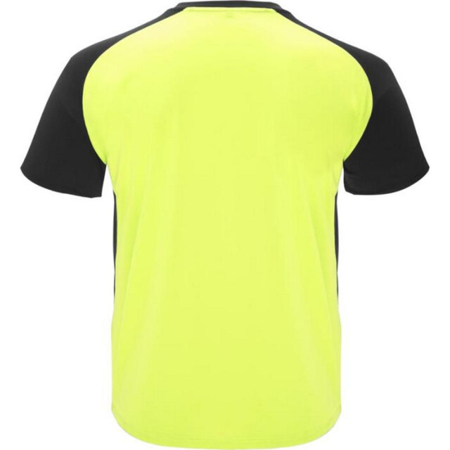 Roly Unisex bugatti sport t-shirt voor volwassenen UTPF4432_fluroyellowsolidblack large