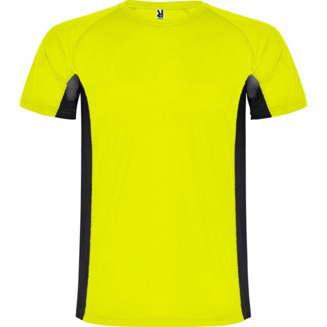 Roly Heren shanghai sport t-shirt met korte mouwen UTPF4434_fluorescentyellowsolidblack large