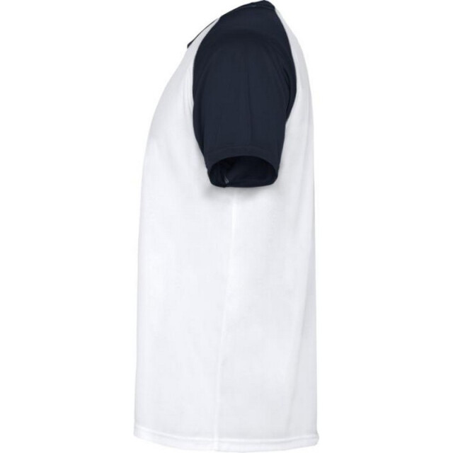 Roly Unisex volwassen indianapolis sport t-shirt met korte mouwen UTPF4436_whitenavyblue large