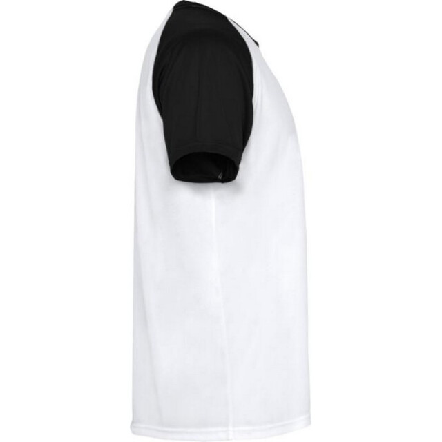 Roly Unisex volwassen indianapolis sport t-shirt met korte mouwen UTPF4436_whitesolidblack large