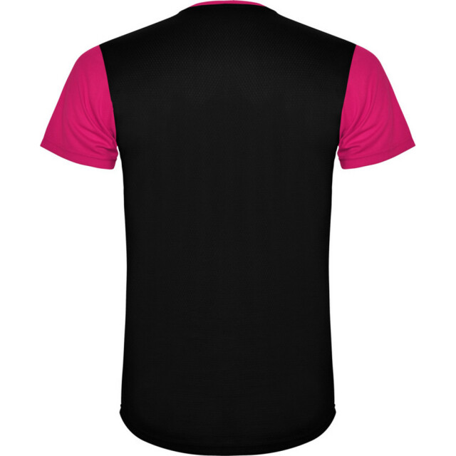 Roly Kinderen/kinderen detroit sport t-shirt UTPF4444_fuchsiasolidblack large