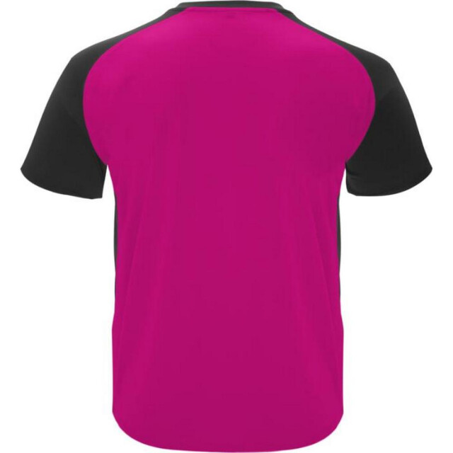 Roly Unisex bugatti sport t-shirt voor volwassenen UTPF4432_fuchsiasolidblack large