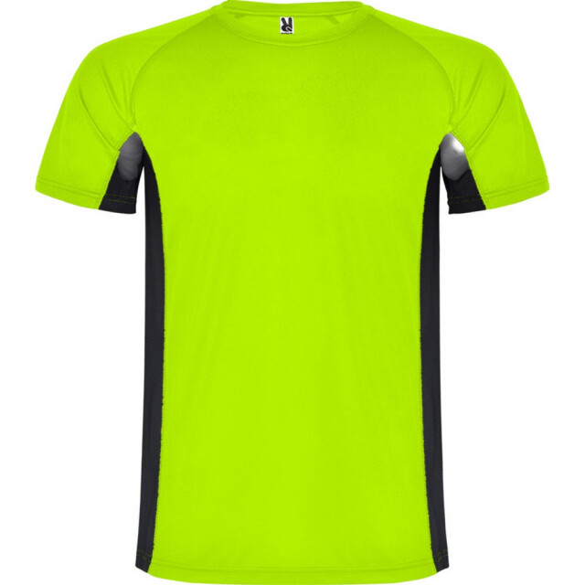 Roly Heren shanghai sport t-shirt met korte mouwen UTPF4434_fluorescentgreensolidblack large