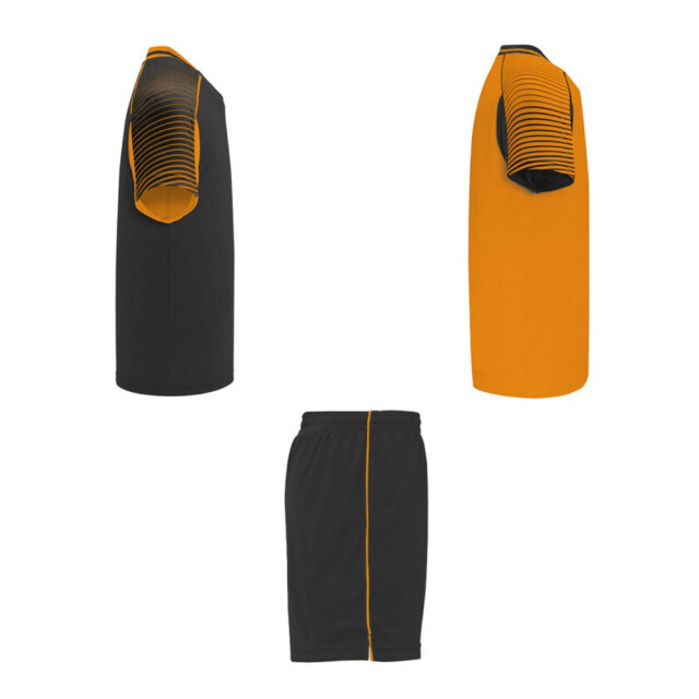 Roly Unisex volwassen juve sports sportset UTPF4439_solidblackorange large