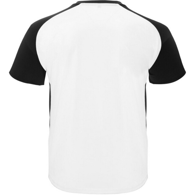 Roly Kinder/kinder bugatti sport t-shirt met korte mouwen UTPF4440_whitesolidblack large