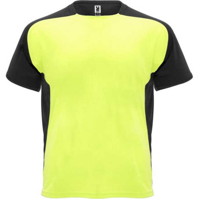Roly Unisex bugatti sport t-shirt voor volwassenen UTPF4432_fluroyellowsolidblack large