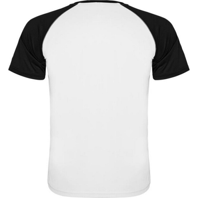 Roly Unisex volwassen indianapolis sport t-shirt met korte mouwen UTPF4436_whitesolidblack large