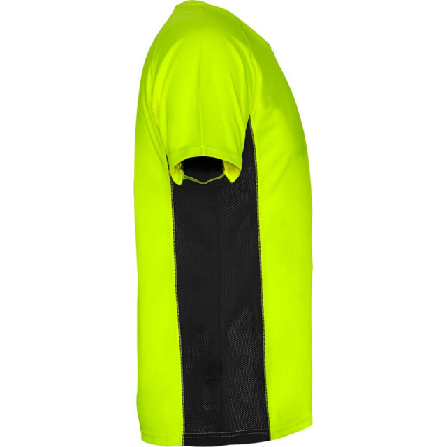 Roly Heren shanghai sport t-shirt met korte mouwen UTPF4434_fluorescentgreensolidblack large