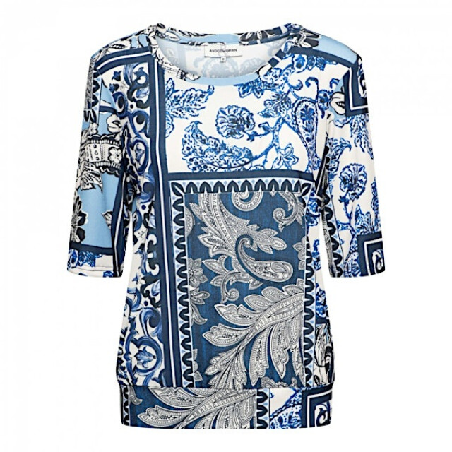 &Co Woman &co women top lucille paisley indigo multi Lucille Paisley - Indigo multi large