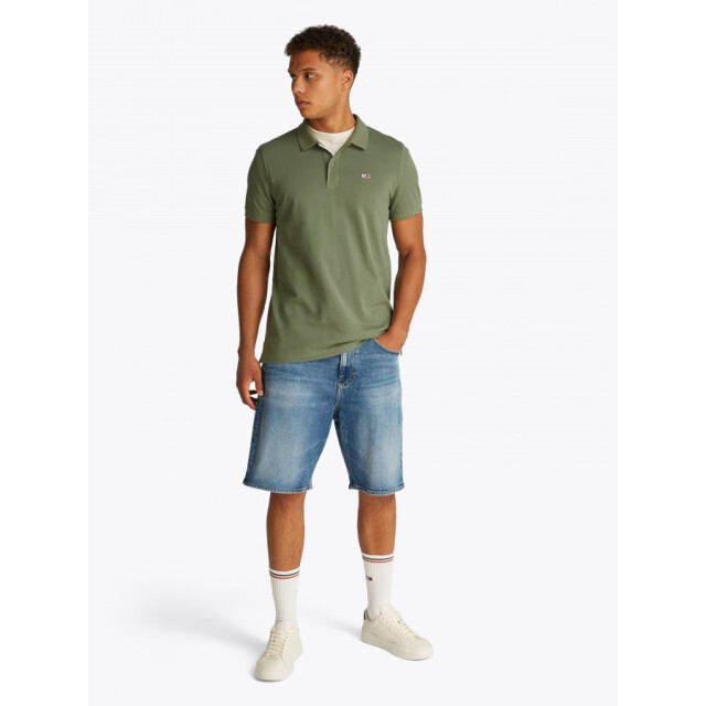 Tommy Hilfiger Dm0dm20676  mr6 slim placket polo aruba green MR6 Aruba Green/DM0DM20676 Slim Placket Polo large