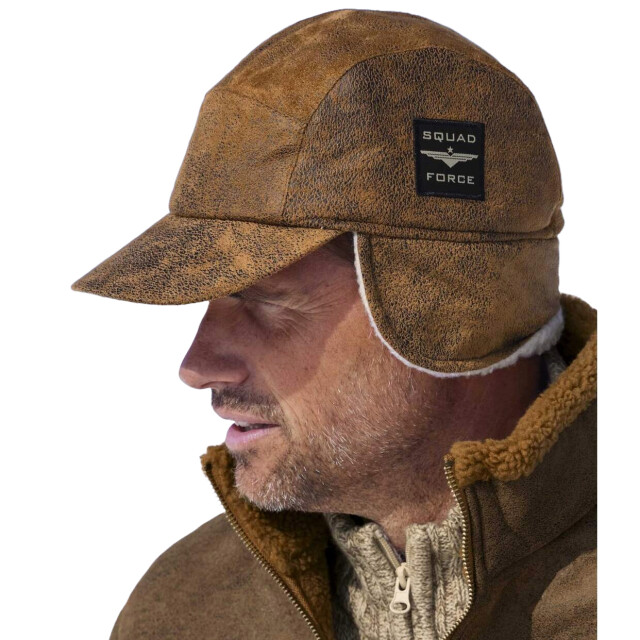 Atlas For Men Waterafstotende pet van imitatiesuède UTAF1479_brown large
