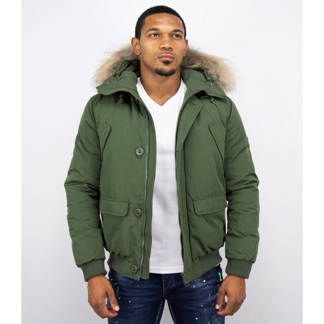 Warren Webber Winterjas kort met bontkraag WW-8002BPM-G large