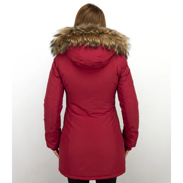 TheBrand Parka jas slim fit met bontkraag LB280PM-R large