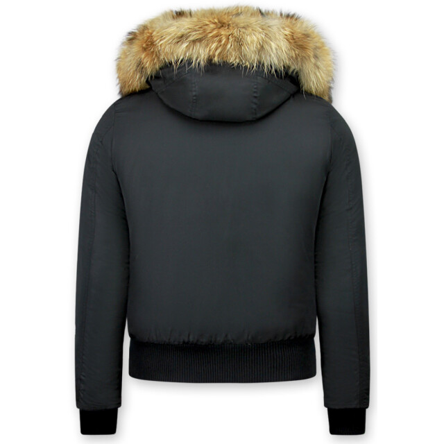 Gentile Bellini Korte winterjas met bontkraag DM8815-1 large