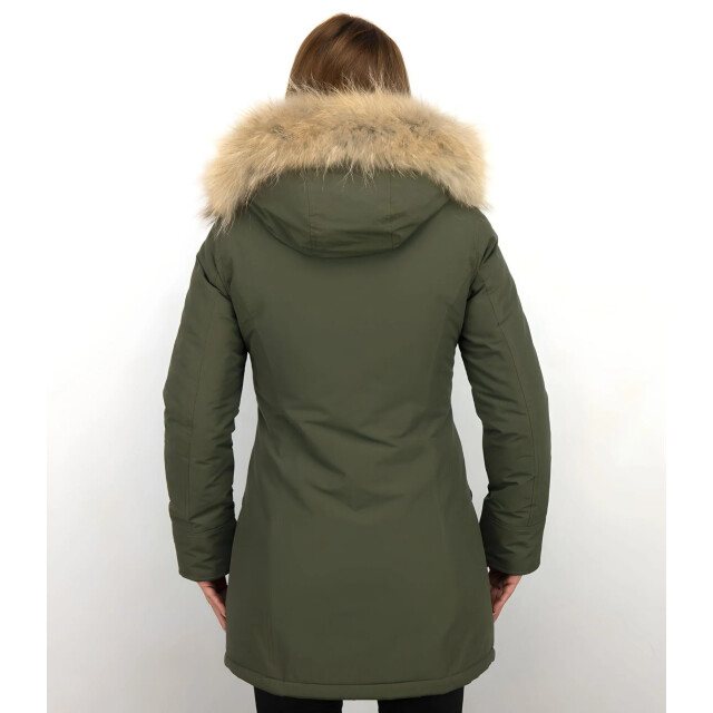 TheBrand Lange parka jas met bontkraag LB280PM-G large