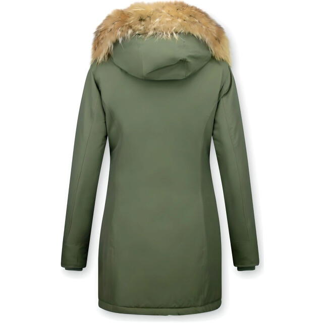 TheBrand Lange parka jas met bontkraag LB280PM-G large