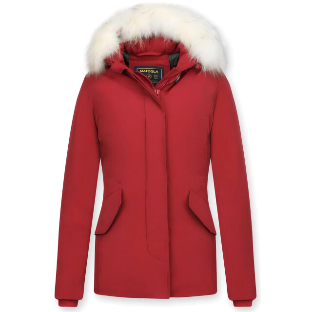 Matogla Winterjas rood bontkraag 5897R large
