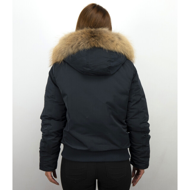 Gentile Bellini Korte winterjas met bontkraag DM8815-5 large