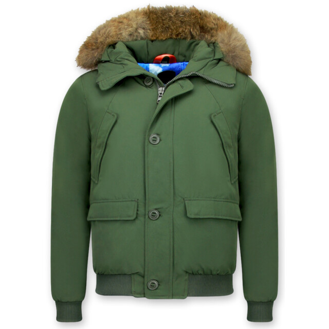 Warren Webber Winterjas kort met bontkraag WW-8002BPM-G large