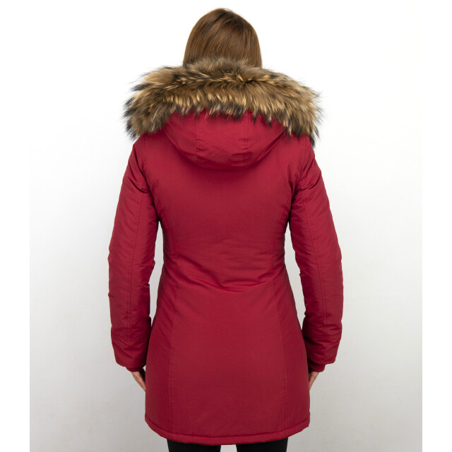 TheBrand Parka jas slim fit met bontkraag LB280PM-R large