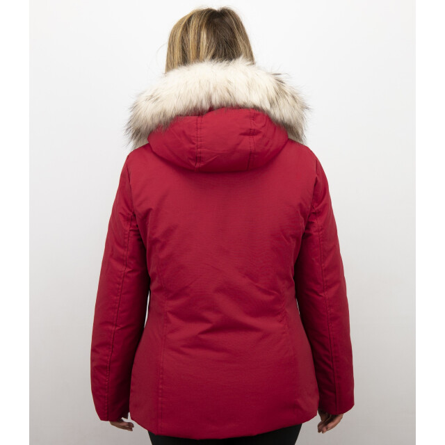 Matogla Winterjas rood bontkraag 5897R large