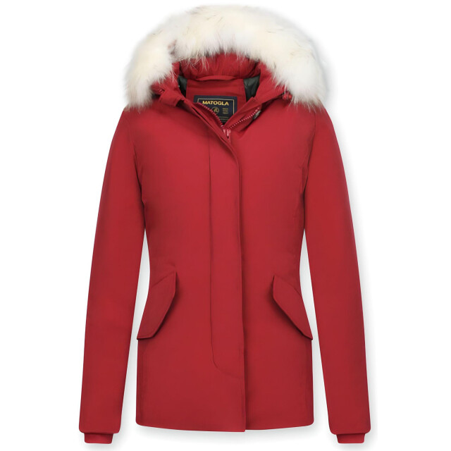 Matogla Winterjas rood bontkraag 5897R large