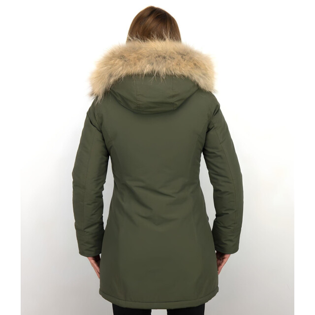 TheBrand Lange parka jas met bontkraag LB280PM-G large