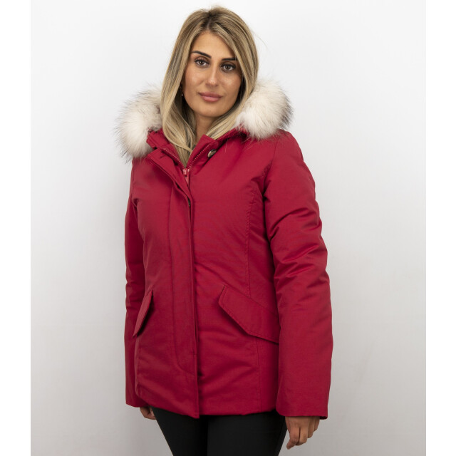 Matogla Winterjas rood bontkraag 5897R large