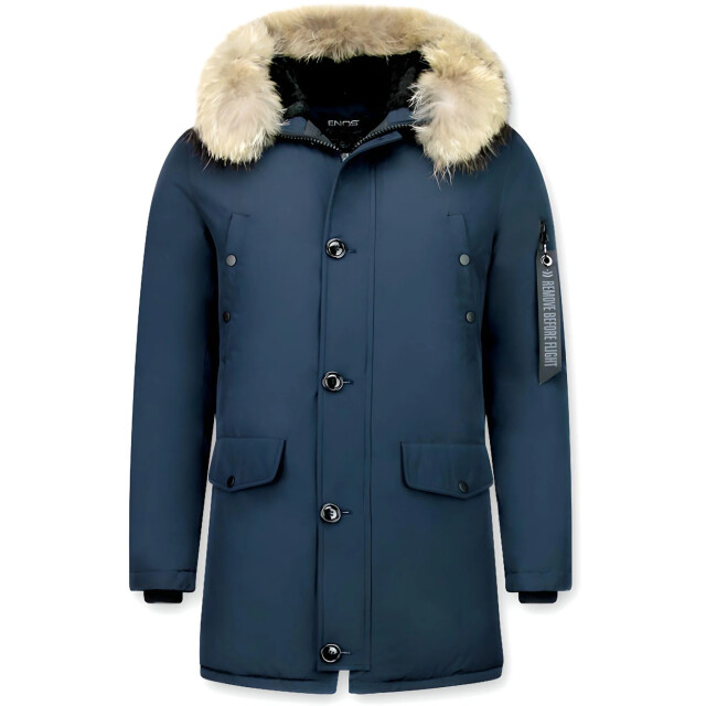 Enos Parka jas met bontkraag PI-7012N I DV-7103-B large