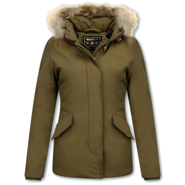 Beluomo Korte winterjassen met bontkraag jas donker 5898G large