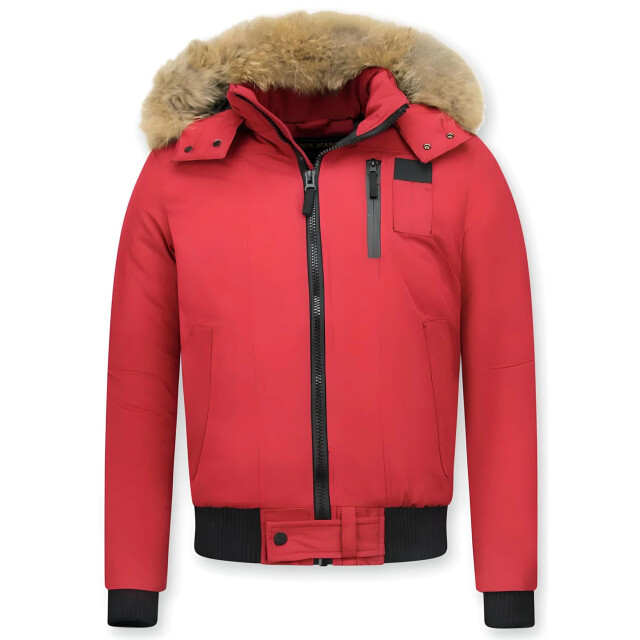 Enos Korte winterjas met bontkraag PI-739R I PI-7006 large
