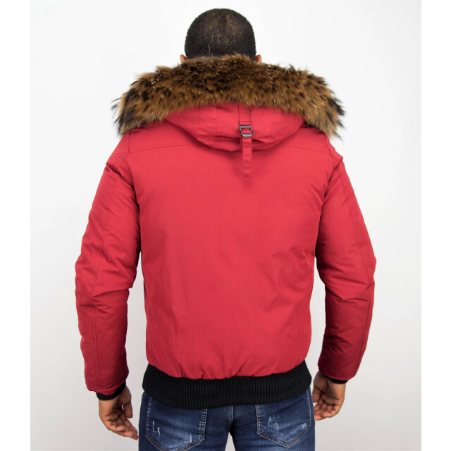 Enos Korte winterjas met bontkraag PI-739R I PI-7006 large