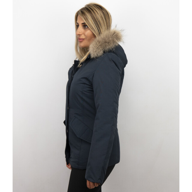 Matogla Bontjassen winterjas kleine bontkraag 5898B large