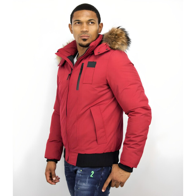 Enos Korte winterjas met bontkraag PI-739R I PI-7006 large