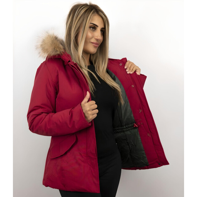 Matogla Bontjassen winterjas kleine bontkraag 5898R large