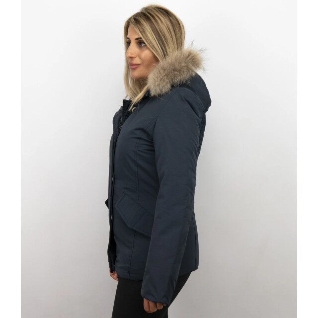 Matogla Bontjassen winterjas kleine bontkraag 5898B large