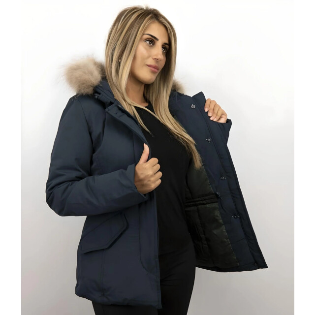 Matogla Bontjassen winterjas kleine bontkraag 5898B large