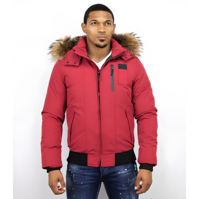 Enos Korte winterjas met bontkraag PI-739R I PI-7006 large