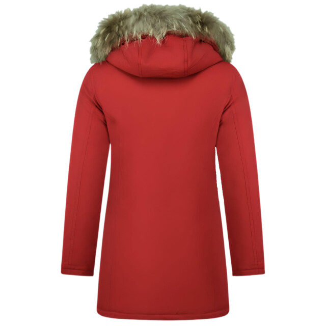 Matogla Nepbontjassen winterjas wooly lang nepbontkraag parka steekzakken 5692a  large