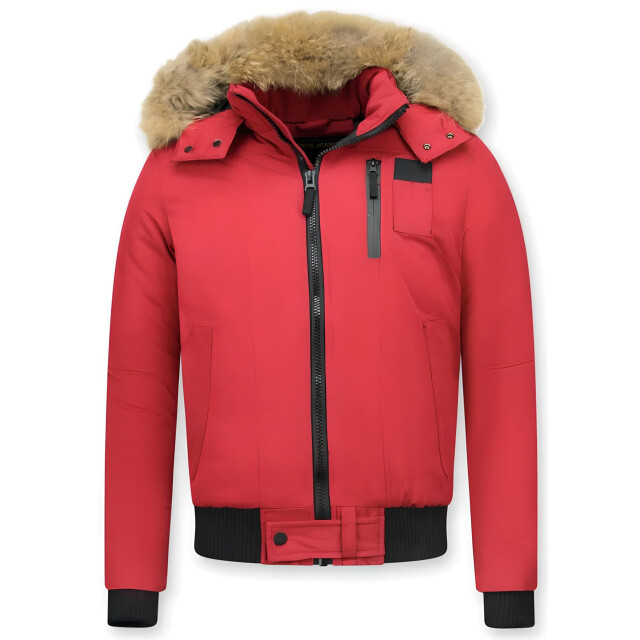 Enos Korte winterjas met bontkraag PI-739R I PI-7006 large
