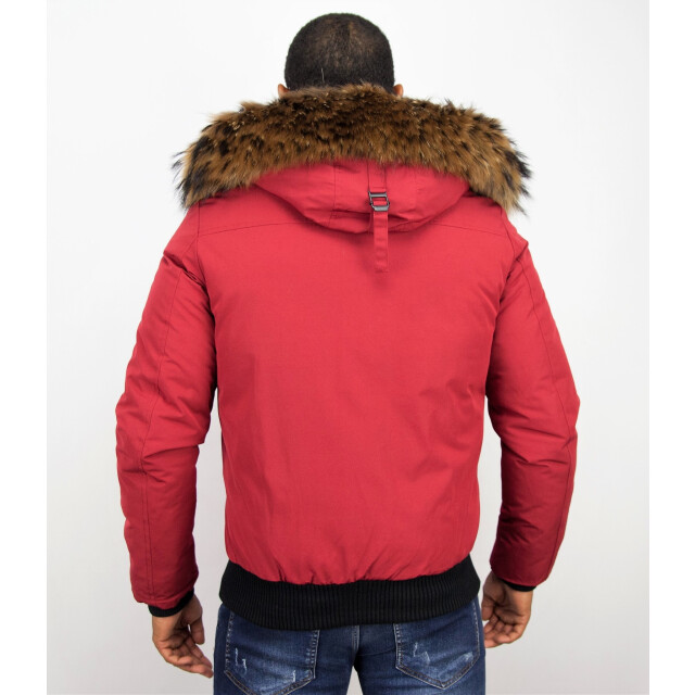Enos Korte winterjas met bontkraag PI-739R I PI-7006 large