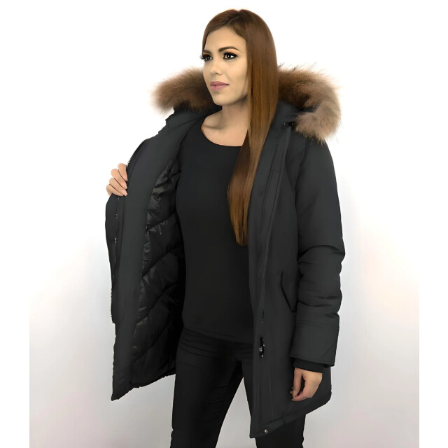 TheBrand Bontjassen winterjas wooly lang LB280PM-Z large