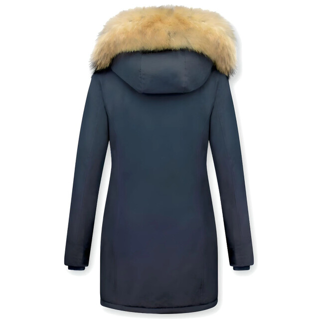 Matogla Winterjas met bontkraag parka jas B/B-DWWL-B-P-B large