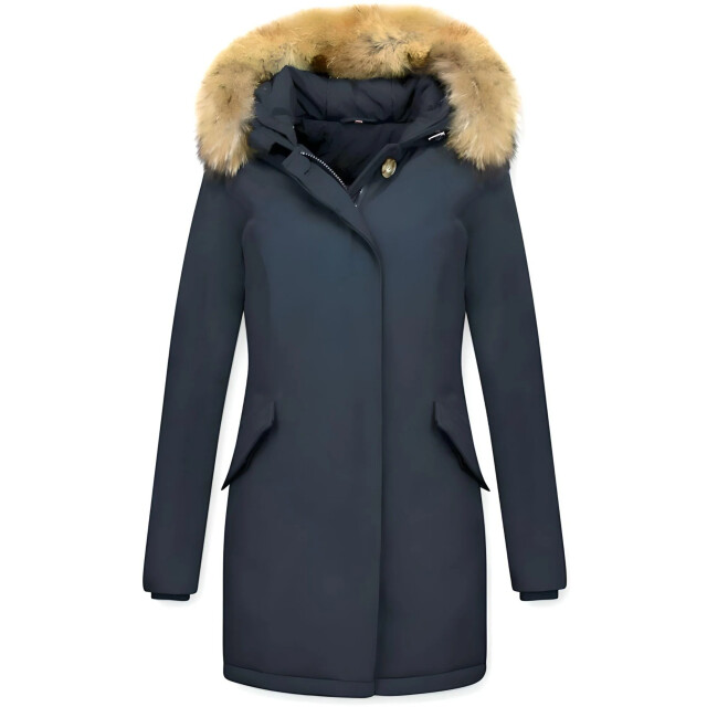 Matogla Winterjas met bontkraag parka jas B/B-DWWL-B-P-B large