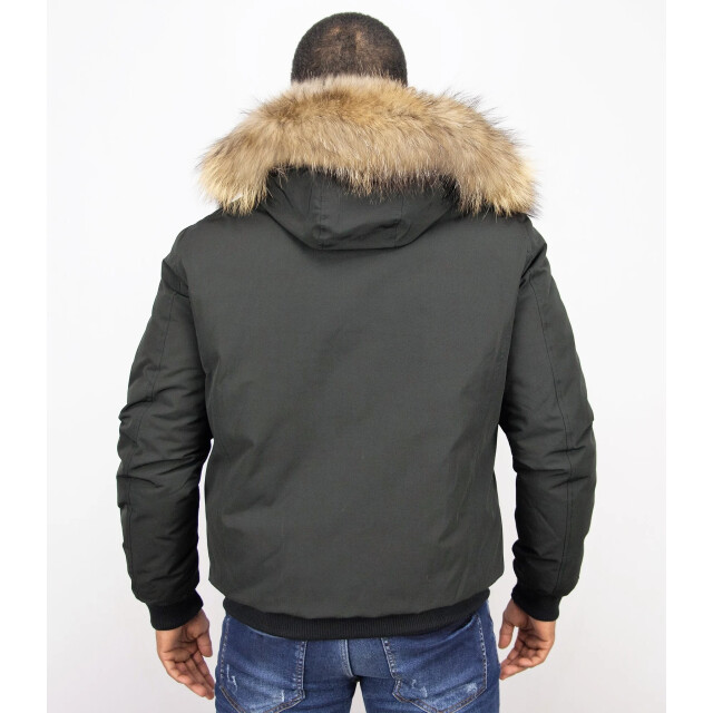Warren Webber Winterjas kort met bontkraag WW-8002APM-Z large