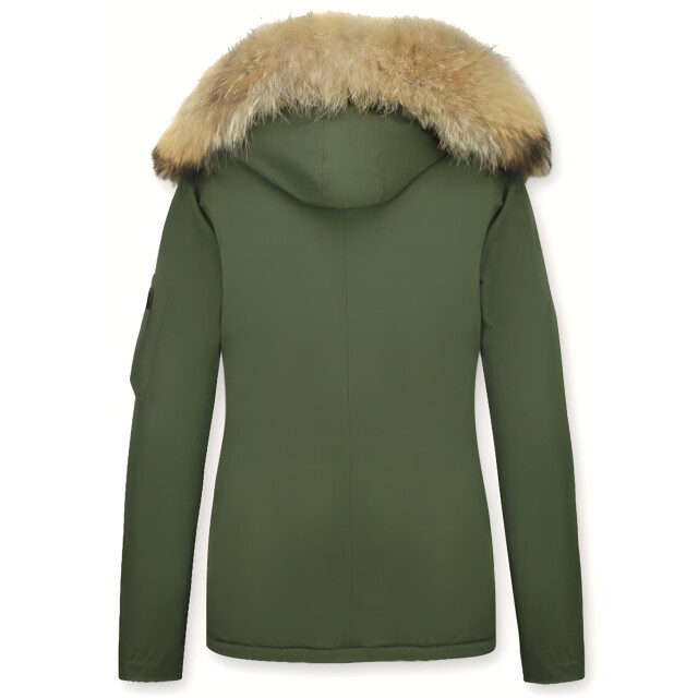 TheBrand Korte winterjas met bontkraag LB-503G large