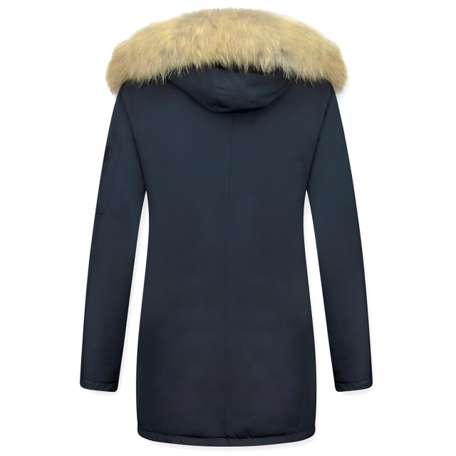 TheBrand Lange parka jas met bontkraag LB-505B large