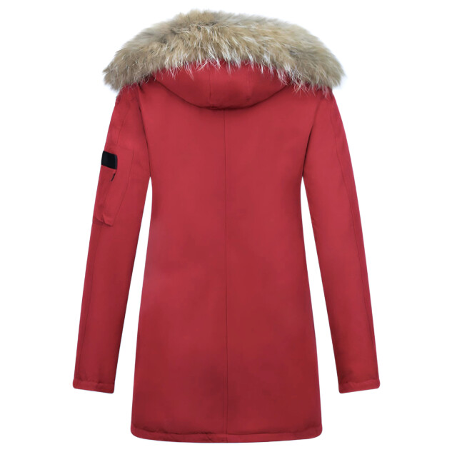 TheBrand Lange parka jas met bontkraag LB-505R large