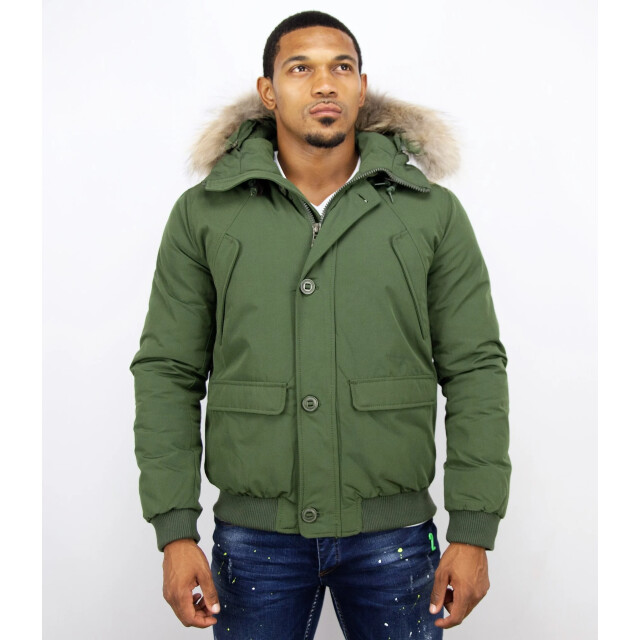 Warren Webber Winterjas kort met bontkraag WW-8002BPM-G large